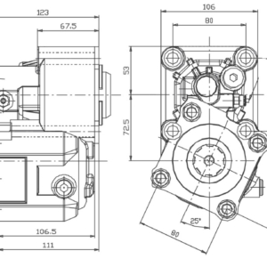 PTO 86Z3 450Nm, Ratio:1.33