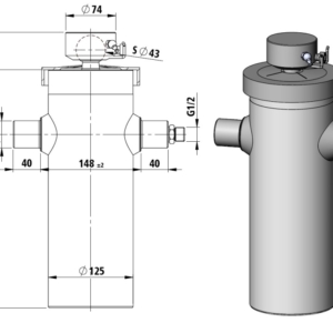 3103201055001 Teleskoopsilinder, 5-jätku, 6-12T