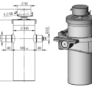 3103701203001 Teleskoopsilinder, 3-jätku, 13-24T