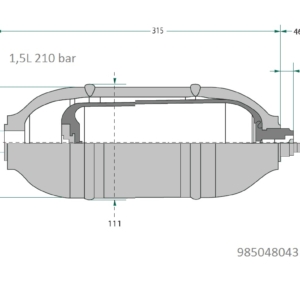 Hüdroakud 1,5L 210bar