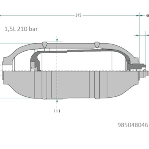 Hüdroakud 2.5L 210bar