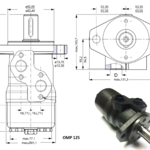 151-0633 Hüdraulikamootor OMP 125, Danfoss, HYDROSHOP.EE