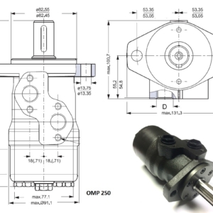 151-0636 Hüdraulikamootor OMP 250, Danfoss