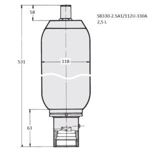 SB330-2.5A1-112U-330A Hüdroaku HYDAC, Hydroshop.ee