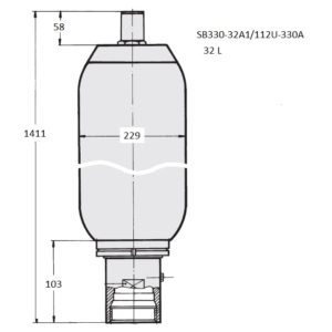 SB330-32A1-112U-330A Hüdroaku HYDAC, Hydroshop.ee