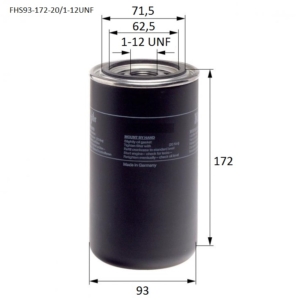 Filter keeratav, 1-12UNF sk, John Deere OEM: AL56469 Ref: H19WD03